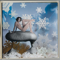 I (Female Nude Manikin Seated On A Pink Sculpture In A Snowstorm)