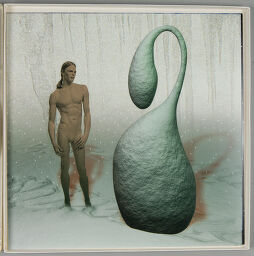 Ix (Male Nude Manikin With Green Sculpture )