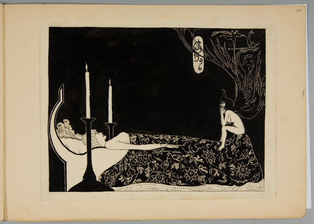 Reclining Woman With Candles, For Swinburne's 