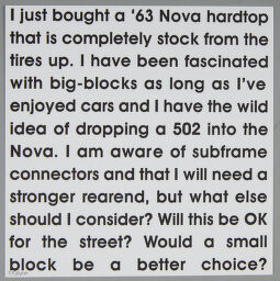 I Just Bought A '63 Nova Hardtop...