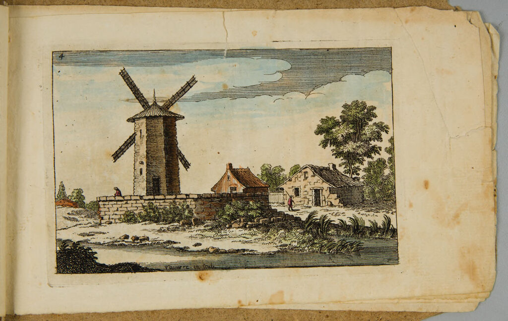 Landscape With A Farmhouse And A Hexagonal Windmill