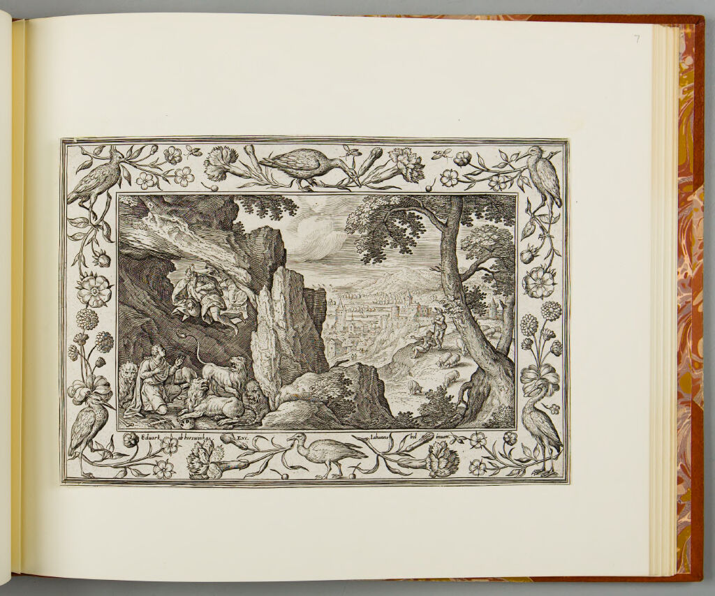 Daniel In The Lion's Den, With Birds, Carnations, And Roses
