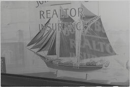[Model Ship In Shop Window, New England]