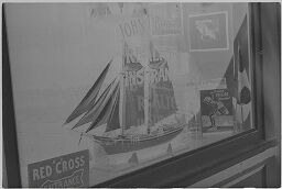 [Model Ship In Shop Window, New England]