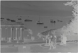 [Plymouth Rock Monument, With Boats On Water, Plymouth, Massachusetts]