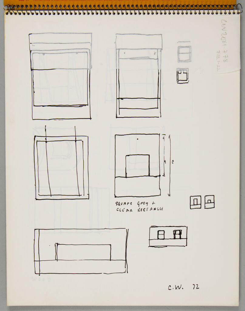 Sketchbook, (W330.1-24), Strathmore, January 1 - March 3, 1973