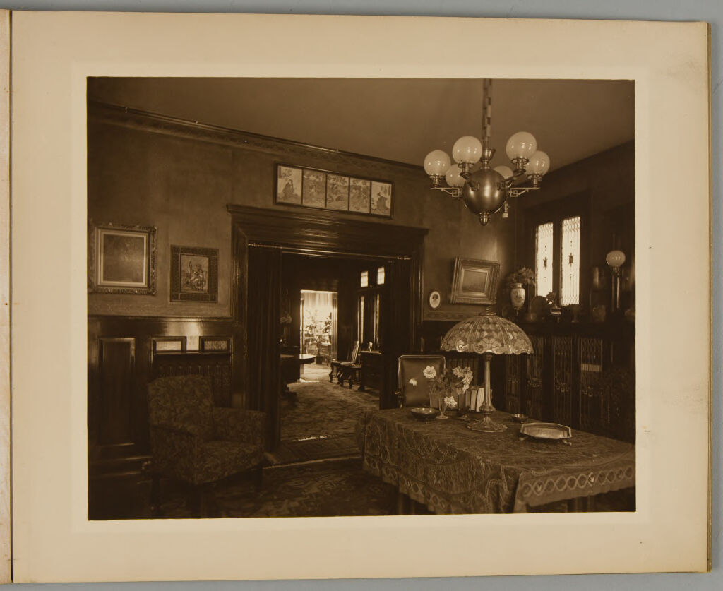 Untitled (Library, Looking Into Dining Room)