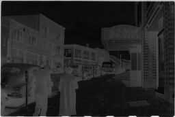 [Laurence And Julia Feininger Walking Down Street, Plymouth, Massachusetts]