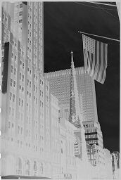 [New York Architecture And Flag]