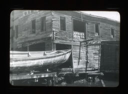 [Boat And Old Building, Plymouth, Massachusetts]