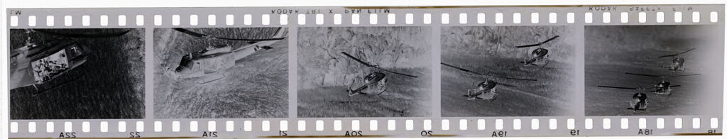 Untitled (Aerial View Of Helicopters Flying Over Field, Vietnam)