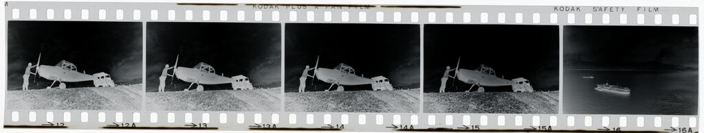 Untitled (Soldier With Small Propeller Plane And Jeep; Aerial View Of Ships, Vietnam)