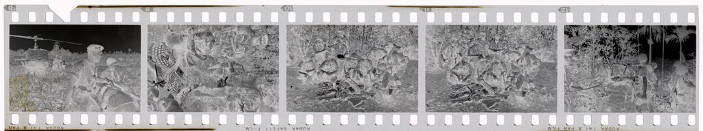 Untitled (Soldiers Near Helicopter In Rice Paddy; Group Of Soldiers In Clearing In Woods, Vietnam)