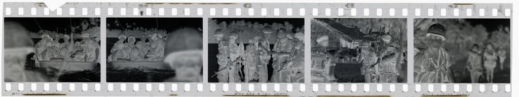 Untitled (Soldiers In Small Boat Crossing Water; Soldiers In Combat Gear, Vietnam)