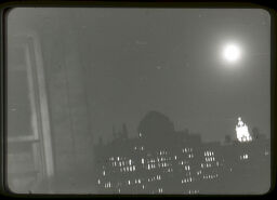 [Full Moon And Illuminated Building, New York]
