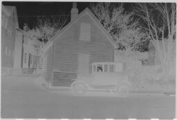 [Clapboard House With Car Parked In Front, New England]