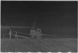 [Boardwalk And Fishing Boat, New England]