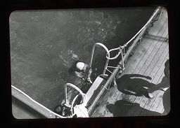 [Bathers Clinging To Ship, Viewed From Above]