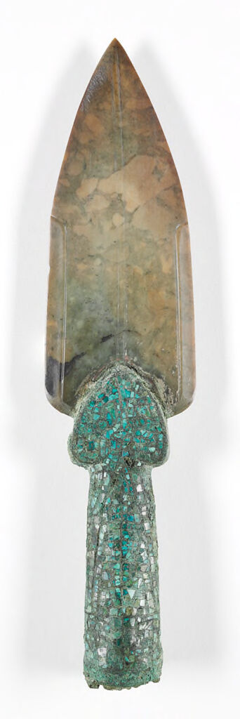 Jade Spearhead In A Bronze Socket