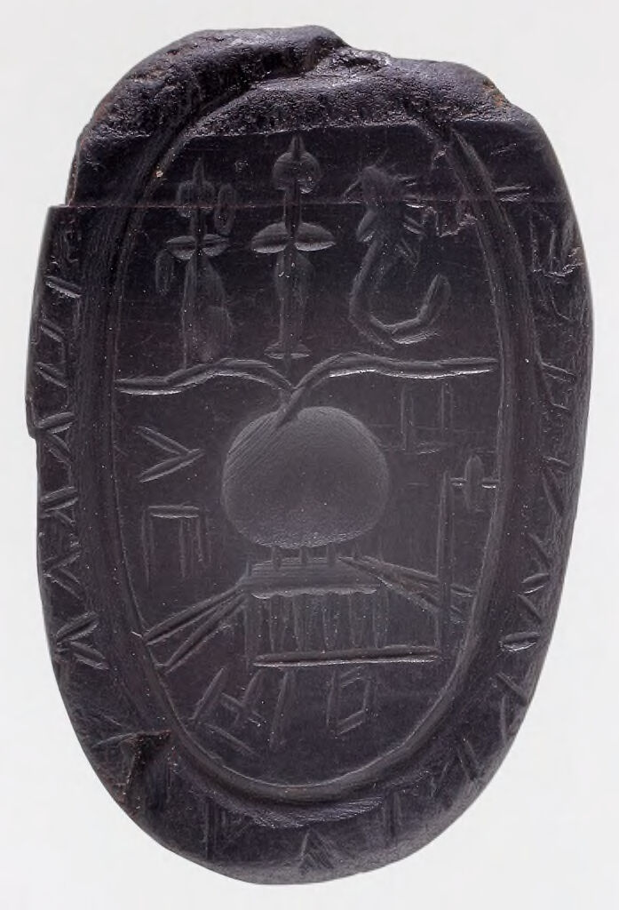 Intaglio: Uterine Symbol With Egyptian Deities