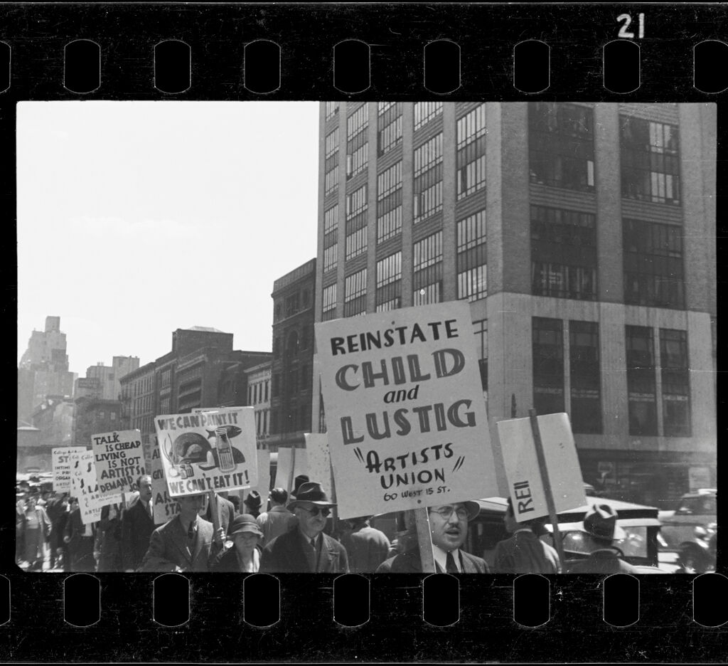 Untitled (Artist Union Demonstration, College Art Association Offices, 137 E 57Th Street, New York City, Against Work Regulations And Layoffs At The Lenox Hill Settlement House Artist Teaching Work-Relief Project 259)