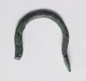 A horseshoe shaped metal fragment