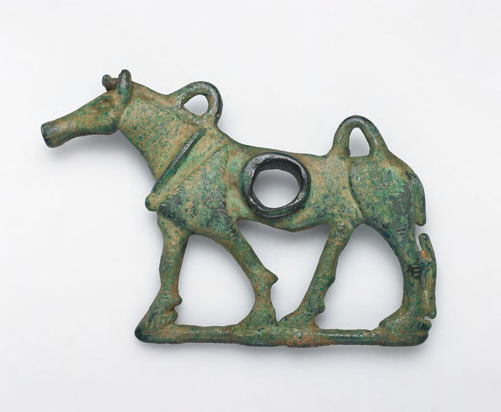 Cheek Piece For Bridle Depicting A Horse