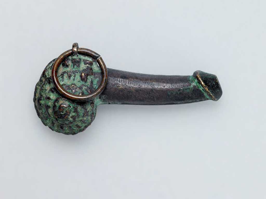 Phallic Amulet With Snail-Shell Testicles