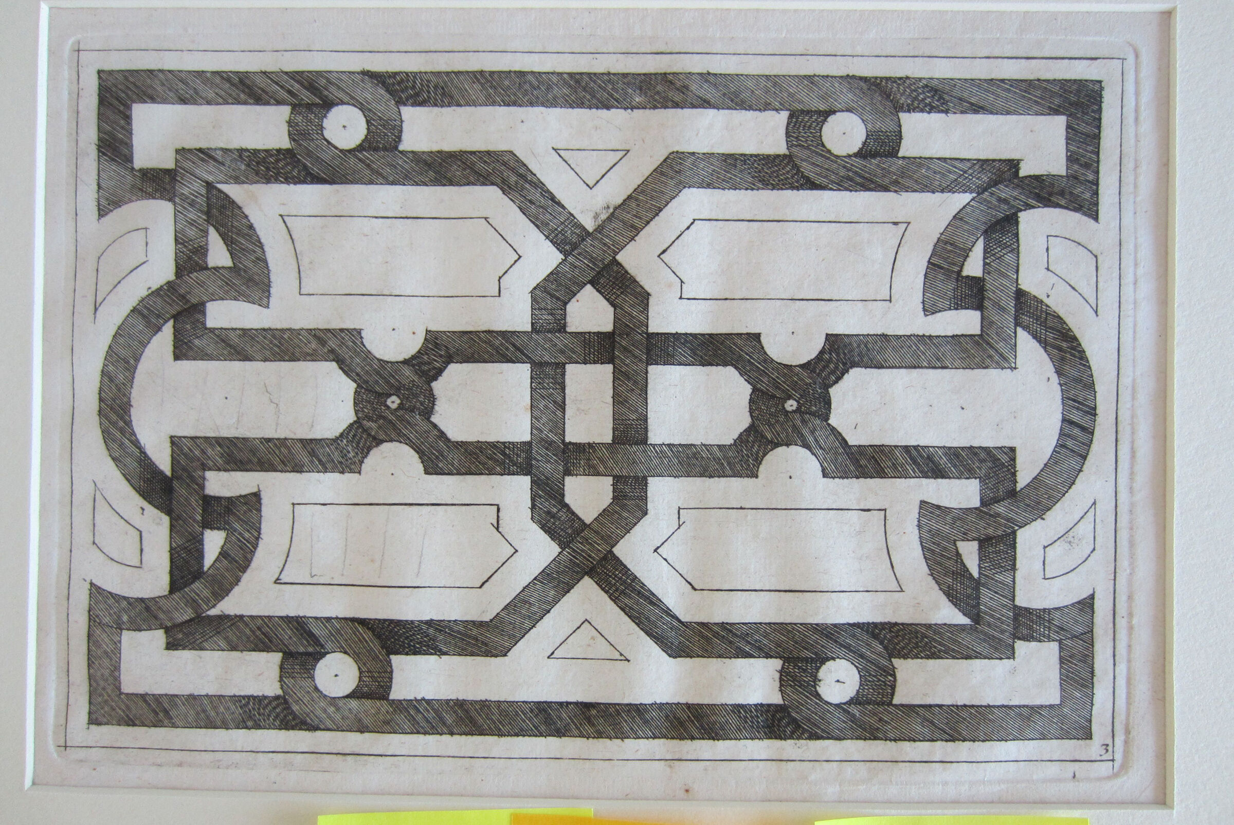 Interlace With Four Major And Six Minor Irregularly Shaped Outlined Reserves And An Outlined Border