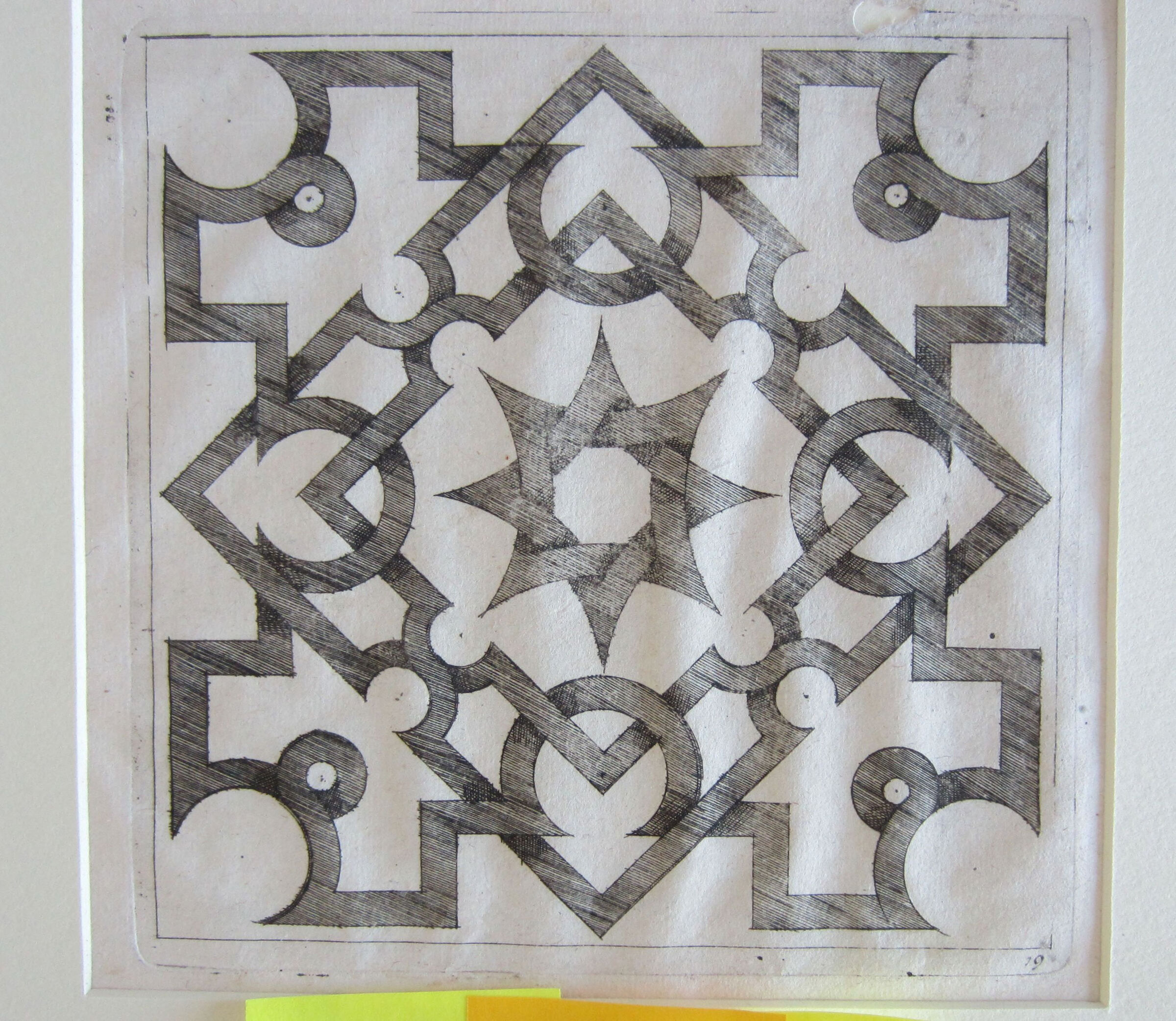 Interlace Centered By An Eight-Pointed Star With An Octagonal Center