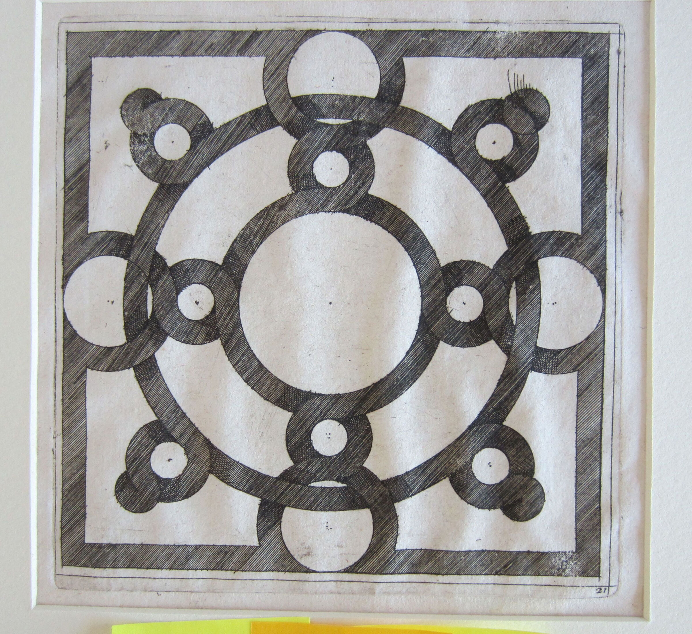 Interlace With Two Concentric Circles, Their Ornament Forming Twelve Smaller Circles