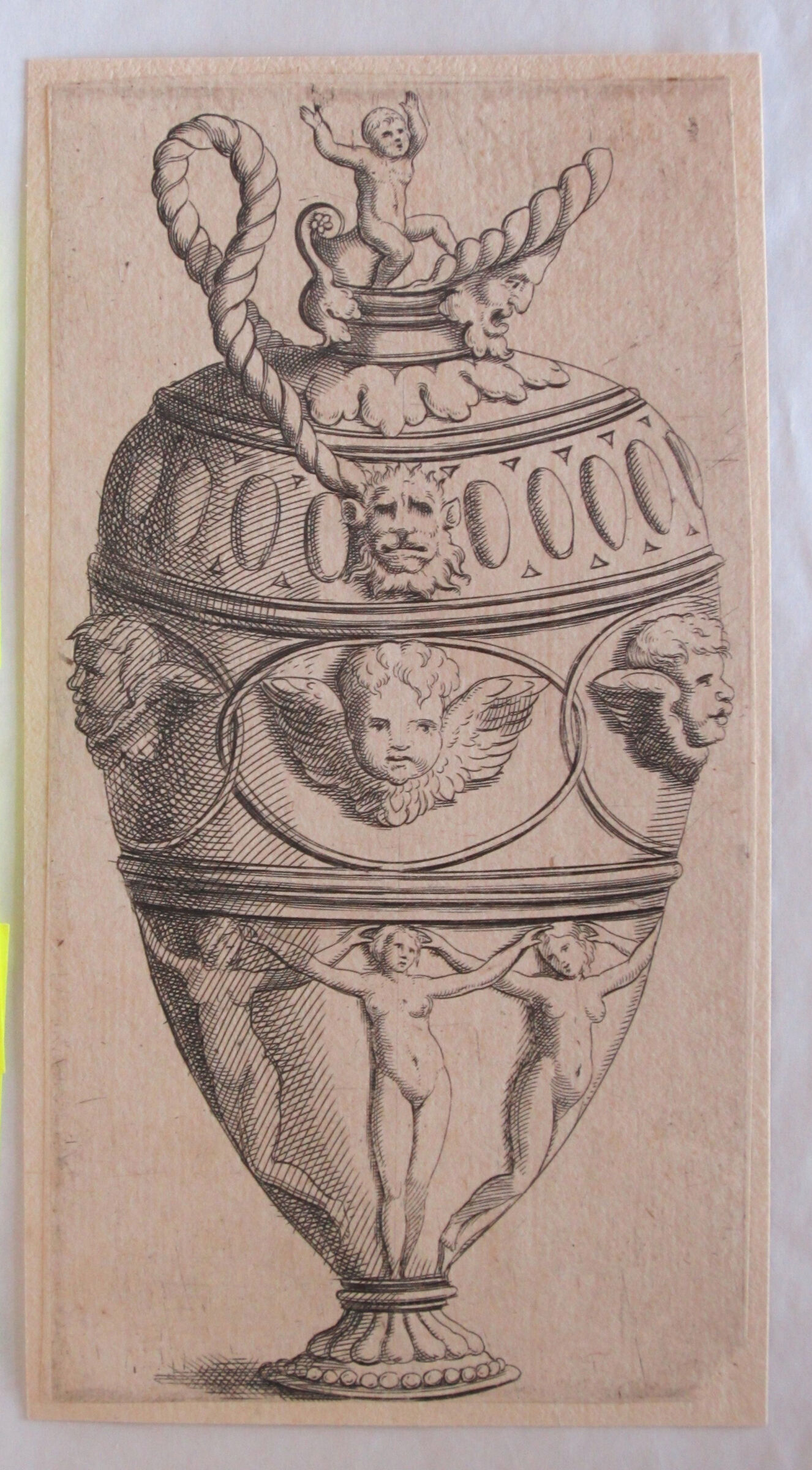 Ewer With Winged Heads Of Putti In Linked Ovals Above Dancing Nude Women