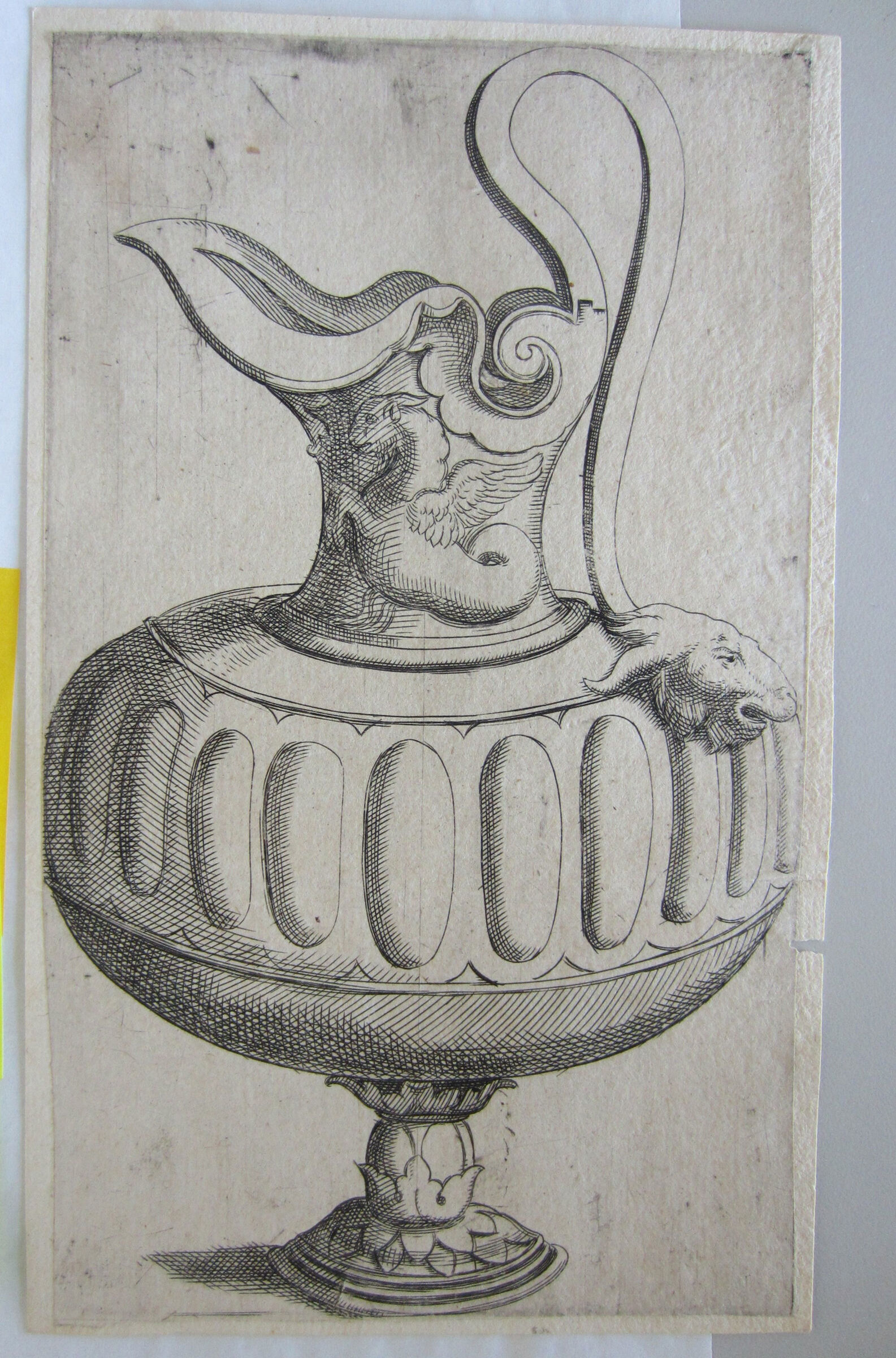 Ewer With Gadrooning And A Winged Sea Monster