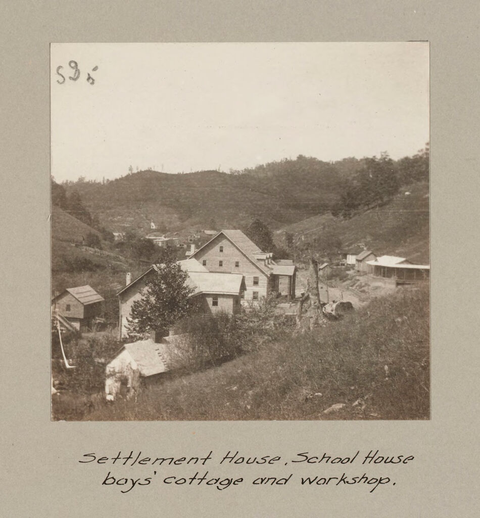 Social Settlements: United States. Kentucky. Hindman. Log Cabin Social Settlement: The Log Cabin Social Settlement: Hindman, Ky.: Settlement House And School House. Boys' Cottage And Workshop.