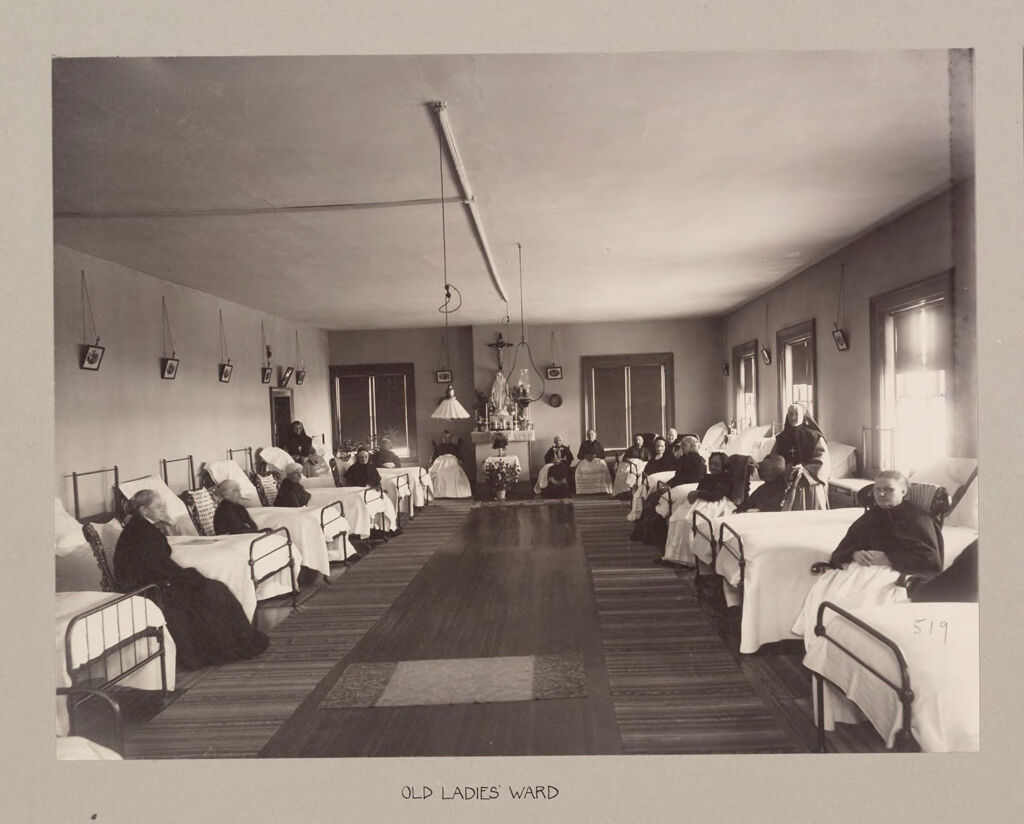 Charity, Children: United States. New York. Ogdensburg. Orphan Asylum: City Hospital And Orphanage, Ogdensburg, N.y. (Under The Direction Of The Grey Nuns Of The Cross): Old Ladies Ward.
