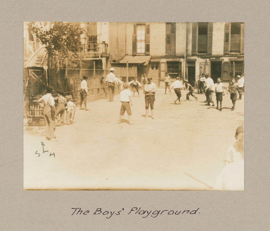 Social Settlements: United States. New York. New York City. Union Settlement: Union Settlement, New York City: The Boys' Playground.
