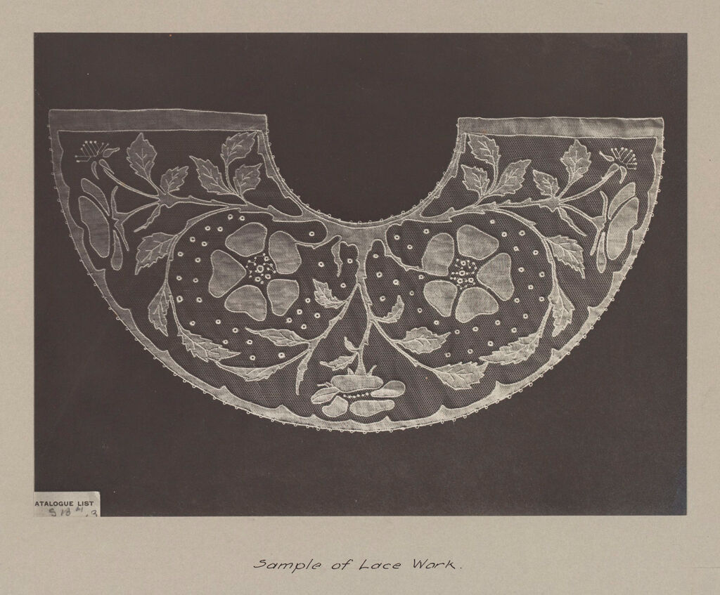 Social Settlements: United States. New York. New York City. Greenwich House: Greenwich House, New York City: Handicraft School: Sample Of Lace Work.