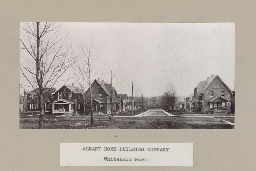Housing, Industrial: United States. New York. Albany. Whitehall Park: Methods In Cheap Construction Of Dwellings: Frame And Stucco Construction: Albany Home Building Co., Whitehall Park.