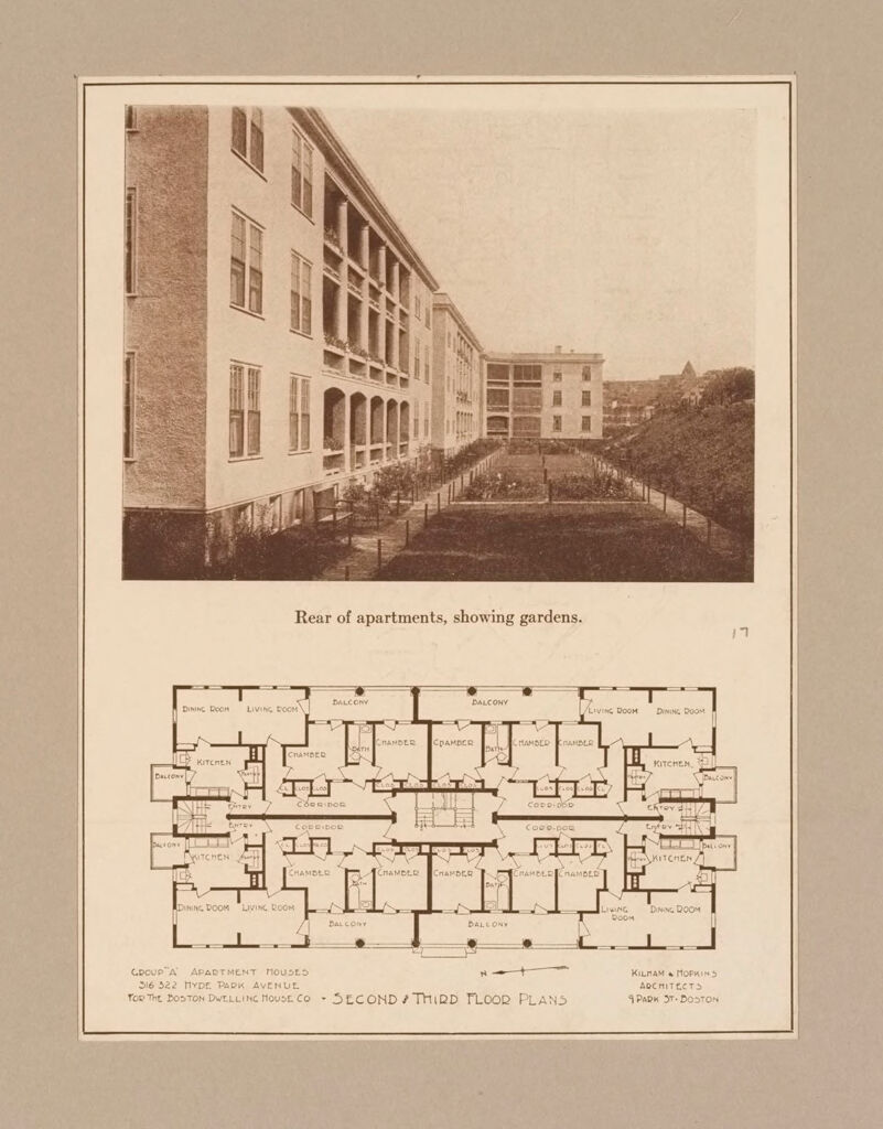 Housing, Improved: United States. Massachusetts. Boston. Boston Dwelling House Co. Woodbourne: Boston Dwelling House Company, Woodbourne: Diagram 1.