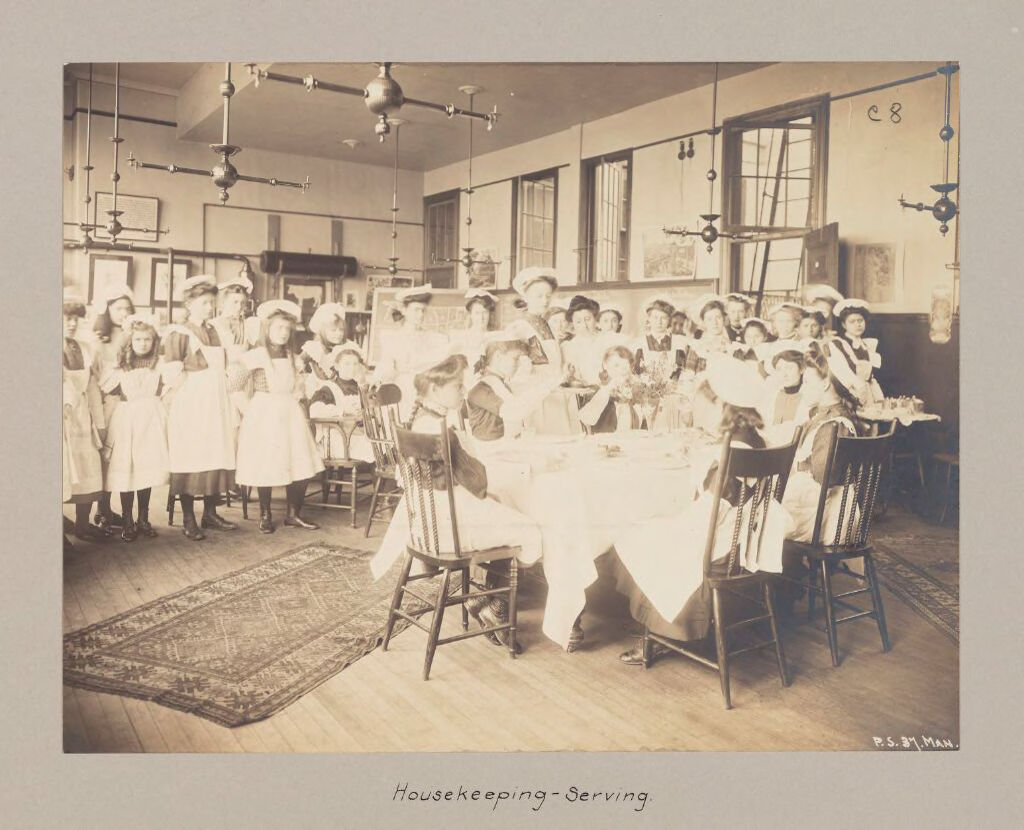 Education, Industrial: United States. New York. New York City. Public Schools, Adaptation To Special Needs: New York City Public Schools. Examples Of The Adaptation Of Education To Special City Needs: Public School No. 37 Manhattan: Housekeeping-Serving.