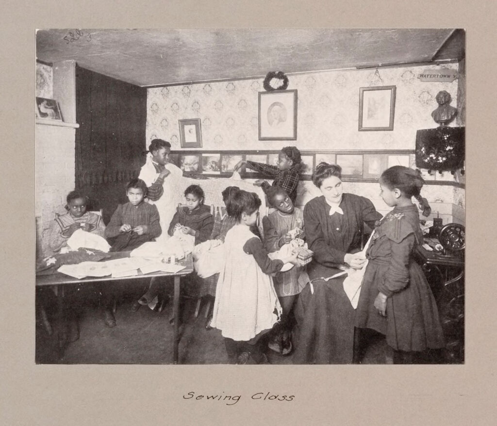Social Settlements: United States. Massachusetts. Boston. Frances E. Willard House: Frances E. Willard House, Boston, Mass.: Sewing Class.