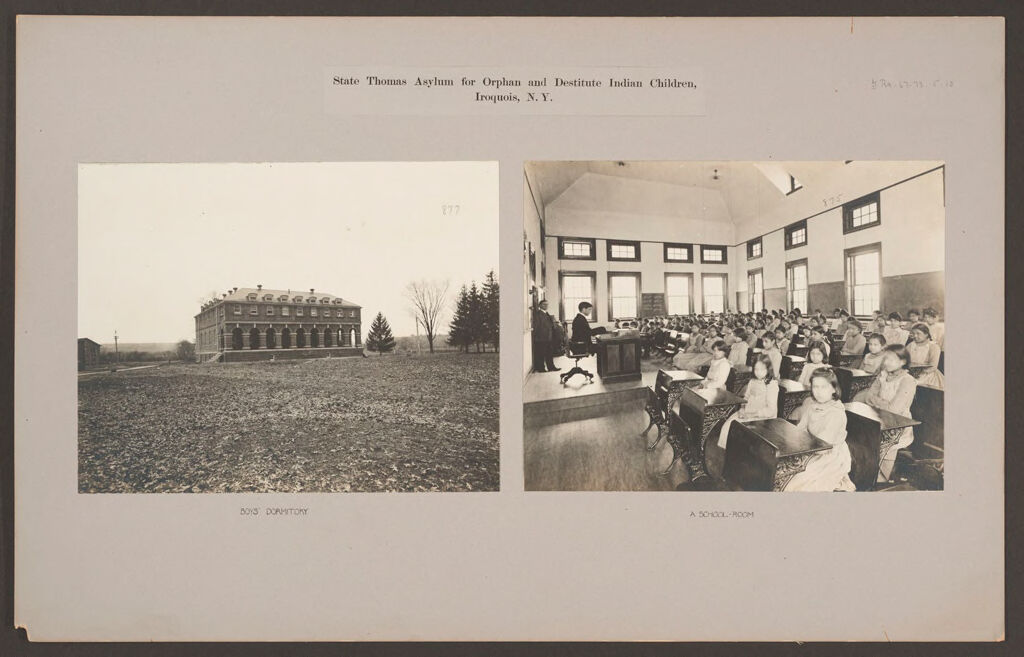 Races, Indians: United States. New York. Iroquois. Thomas Asylum For Orphan And Destitute Indian Children: State Thomas Asylum For Orphan And Destitute Indian Children, Iroquois, N.y.