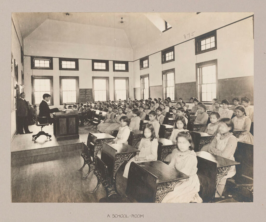 Races, Indians: United States. New York. Iroquois. Thomas Asylum For Orphan And Destitute Indian Children: State Thomas Asylum For Orphan And Destitute Indian Children, Iroquois, N.y.: A School-Room.