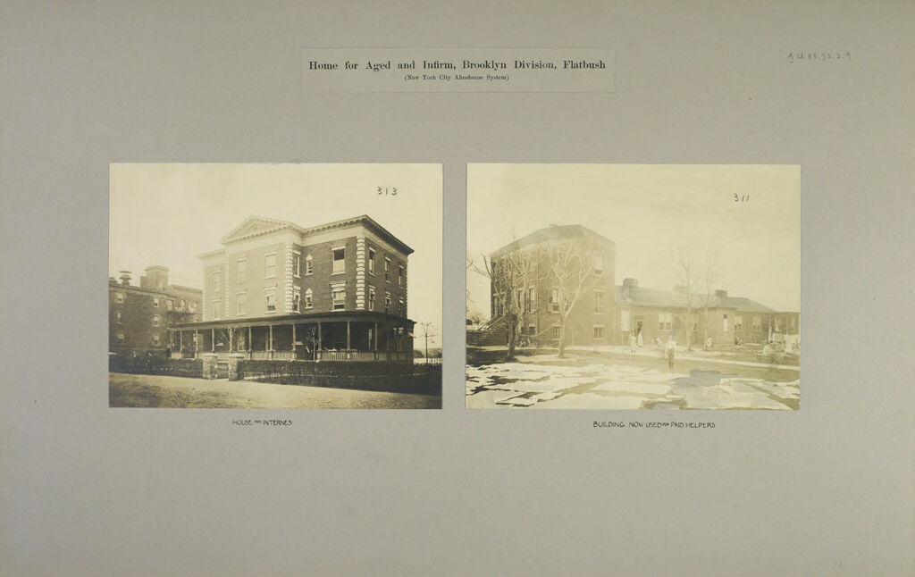 Charity, Aged: United States. New York. New York City. Home For Aged And Infirm, Brooklyn Division, Flatbush: Home For Aged And Infirm, Brooklyn Division, Flatbush (New York City Almshouse System)