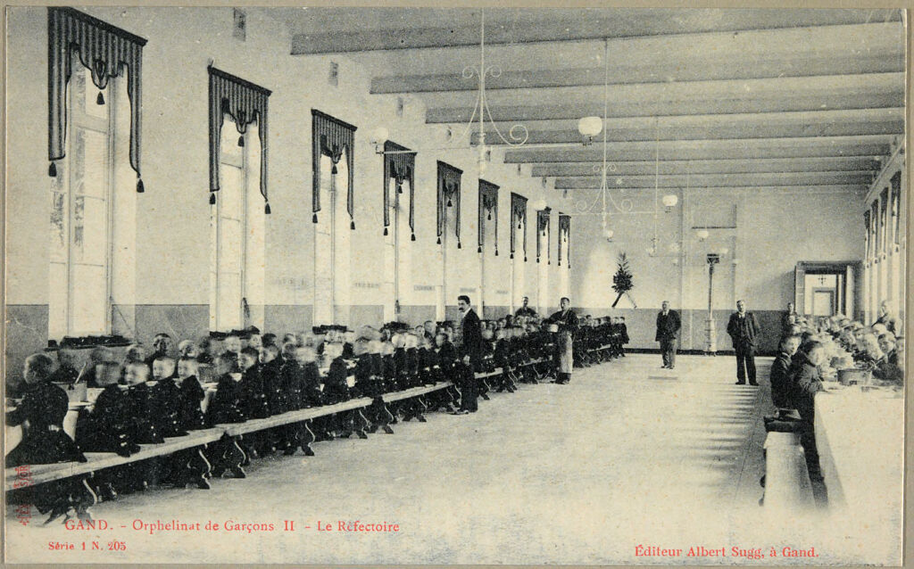 Charity, Children: Belgium. Ghent. Orphelinat De Garçons: Social Conditions In Belgium: 1905: Gand. - Orphelinat De Garçons.  Ii - Le Réfectoire