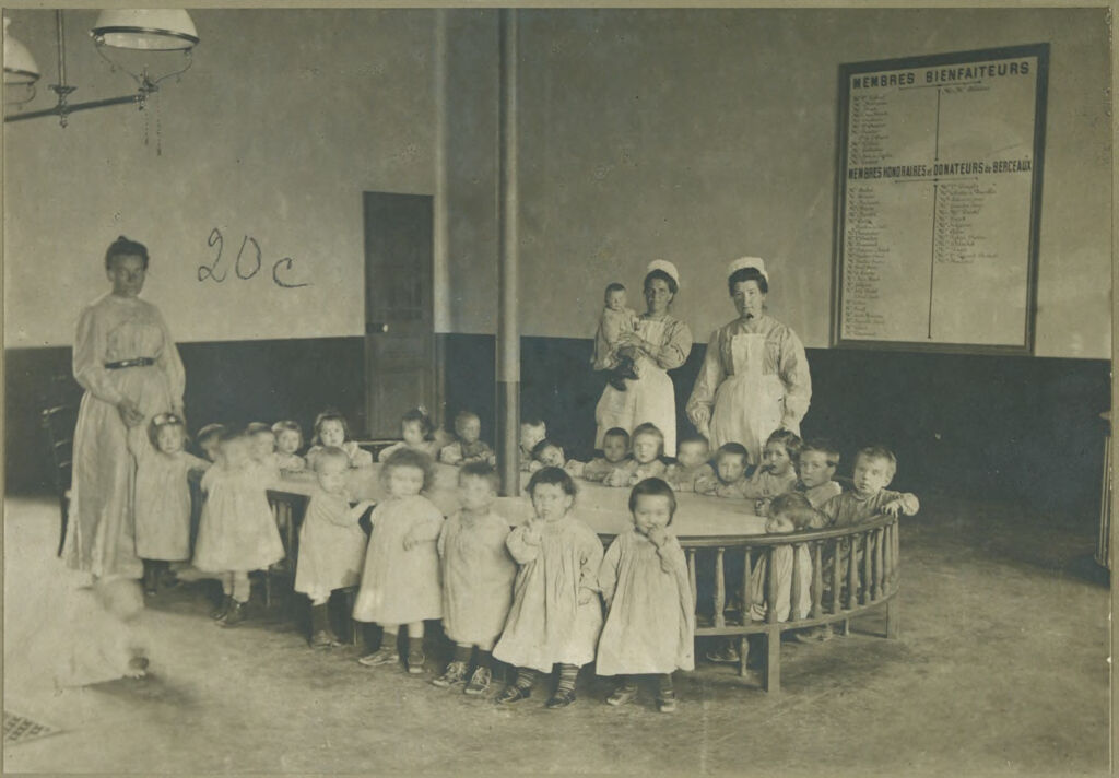 Charity, Children: France. Argenteuil. Day Nursery: Social Conditions In French Cities: 1905: Day Nursery At Argenteuil, France.