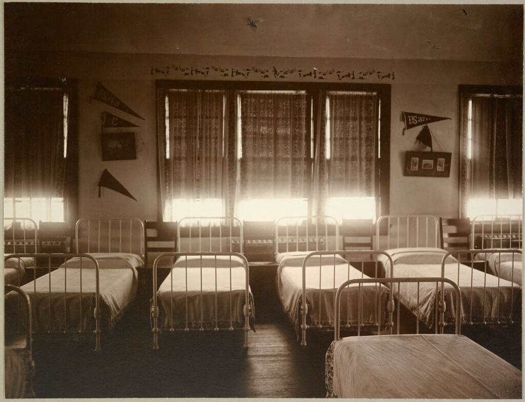 Charity, Children: United States. New York. Pleasantville. Hebrew Sheltering Guardian Society: Hebrew Sheltering Guardian Society Orphan Asylum, Pleasantville, New York: Interior Of A Boys' Cottage.