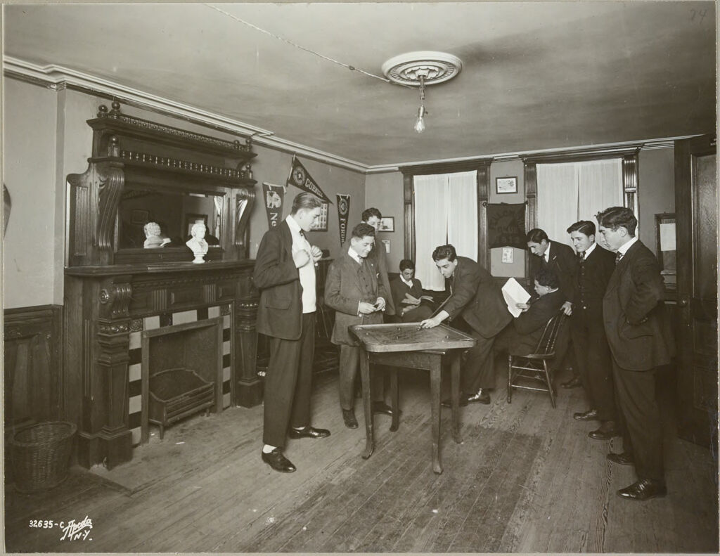 Charity, Children: United States. New York. Pleasantville. Hebrew Sheltering Guardian Society: Hebrew Sheltering Guardian Society Orphan Asylum, Pleasantville, New York: Playing Games At Fellowship House.