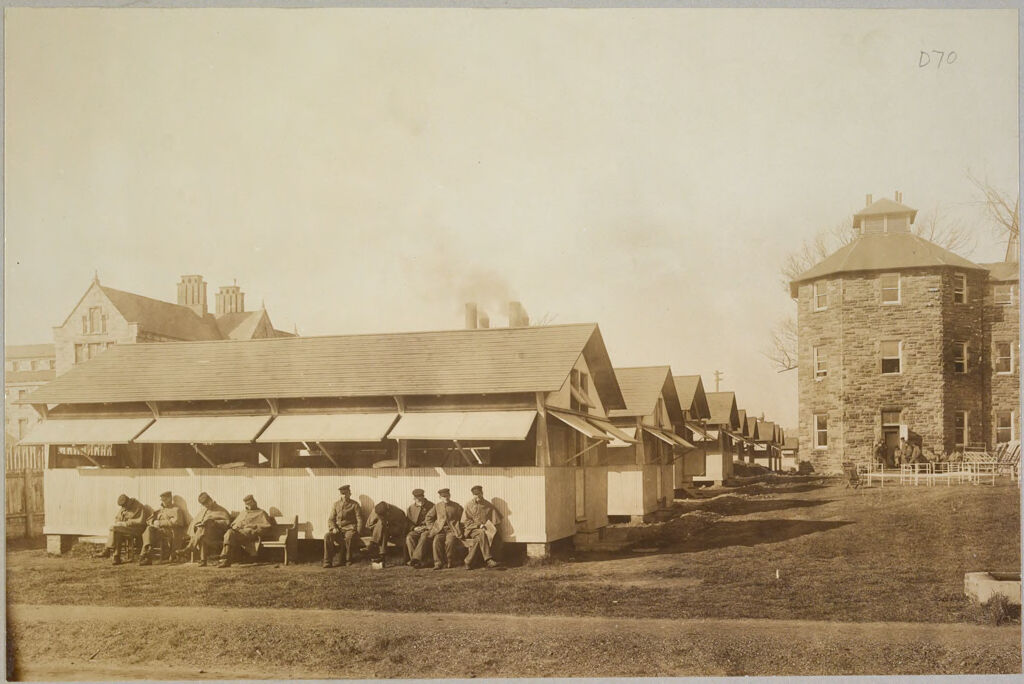 Charity, Hospitals: United States. New York. New York City. Metropolitan Hospital, Blackwell's Island: Metropolitan Hospital, New York City: Tuberculosis Infirmary: Showing Row Of Tents.