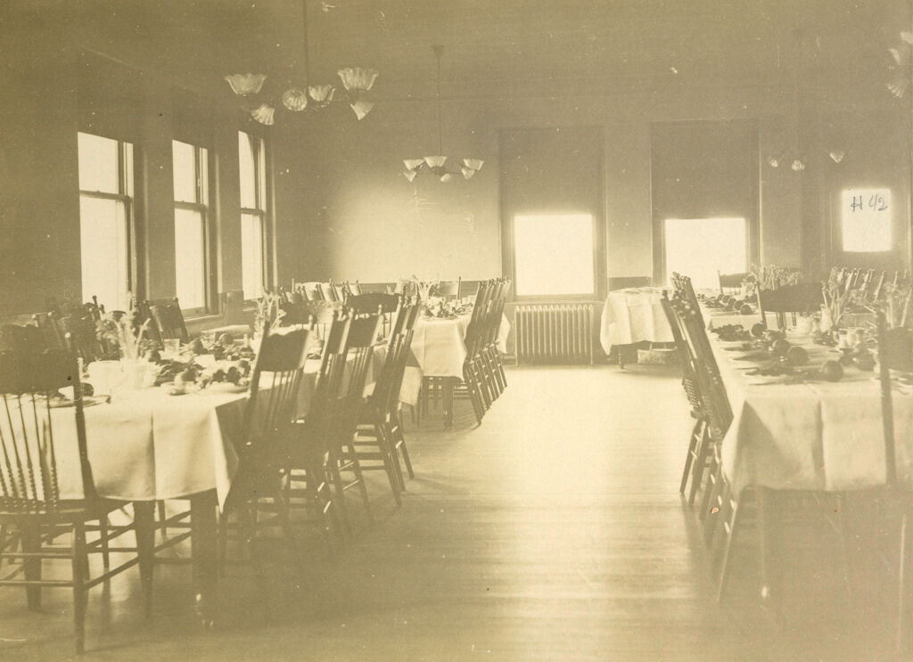 Charity, Organizations: United States. Missouri. St. Louis. Provident Association: St. Louis Provident Association, St. Louis, Mo.: Dining Room For Work People, Central Building.